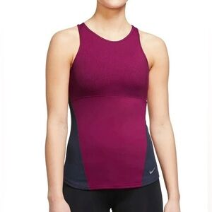 Nike Yoga Women's Dri-FIT Ribbed Training Tank Top Slim Fit Size XL